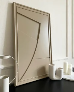 Tableau en bois beige gris 80 cm Arch - Likya