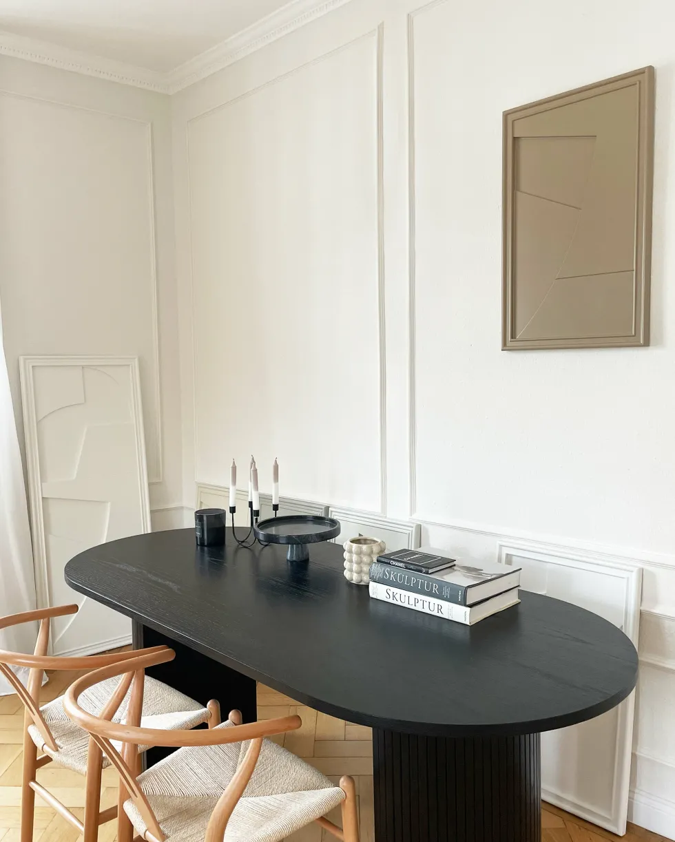 Tableau en bois beige gris 80 cm Arch - Likya