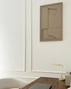 Tableau en bois beige gris 80 cm Randonne - Likya