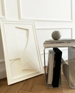 Tableau en bois blanc 80 cm Randonne - Likya