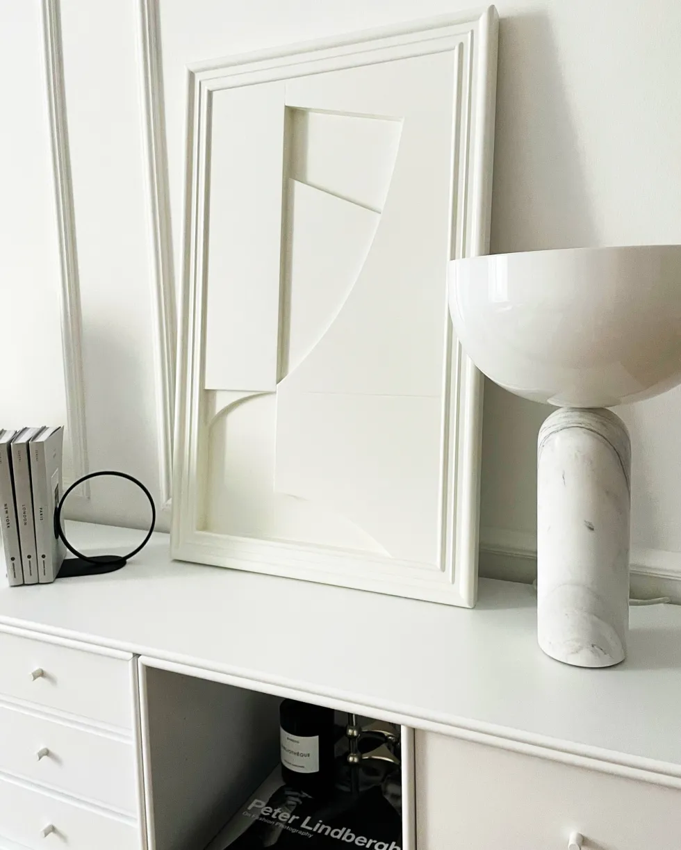 Tableau en bois blanc 80 cm Randonne - Likya