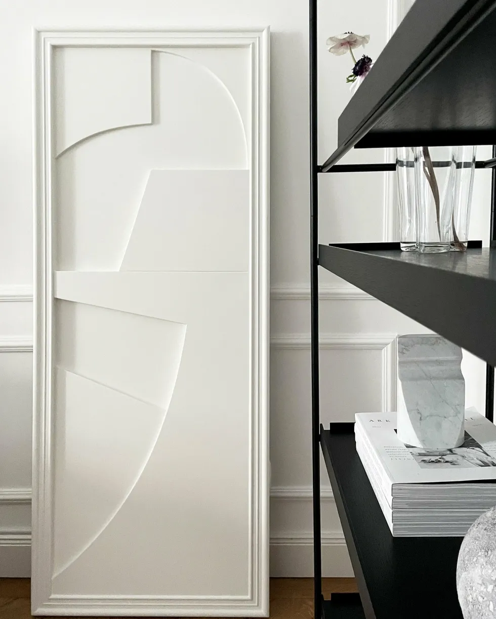 Tableau en bois blanc 45 x 115 cm Verto - Likya