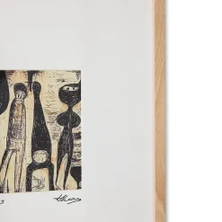 Tableau en bois de chêne 40x50cm Funky ninja's - HKliving