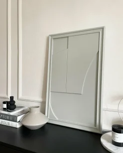 Tableau en bois gris 80 cm Verge - Likya