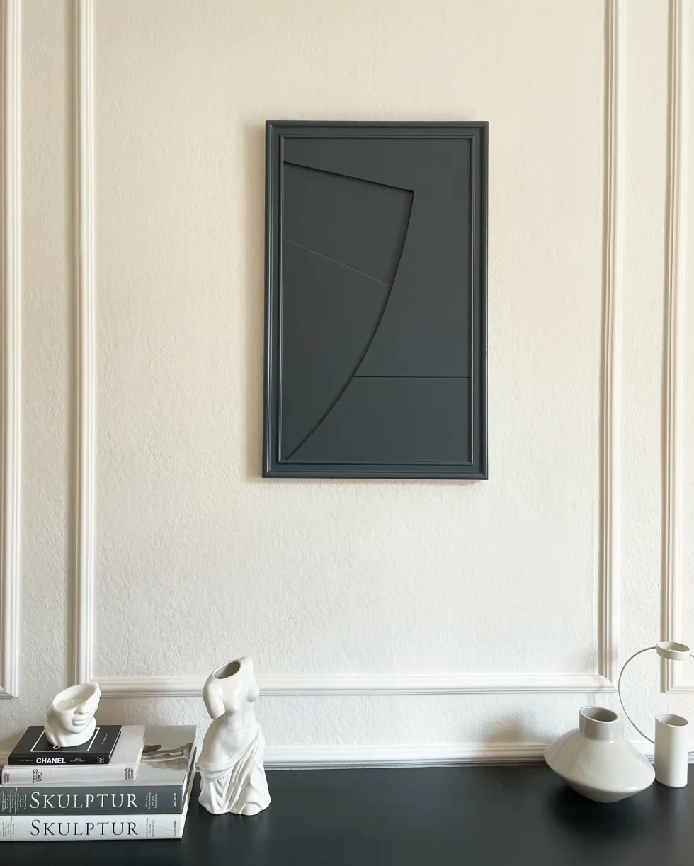 Tableau en bois noir 80 cm Arch - Likya