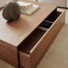Table basse avec tiroir en noyer 103x60cm Mass - New Works