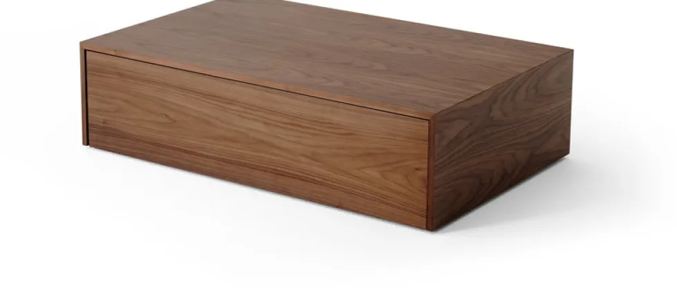Table basse avec tiroir en noyer 103x60cm Mass - New Works