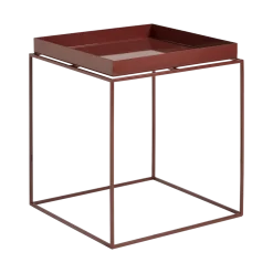 Table basse carrée en métal chocolat 40 x 40 x 44 cm Tray - HAY