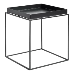 Table basse carrée en métal noir 40 x 40 x 44 cm Tray - HAY