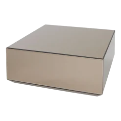 Table basse carrée en verre miroir marron 80x80cm Speculum - AYTM