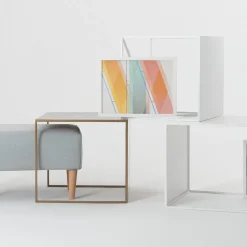 Table basse carré en métal gold 2 Wall - Custom Form