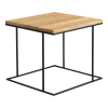 Table basse carré en métal noir plateau en plaqué bois Walt - Custom Form