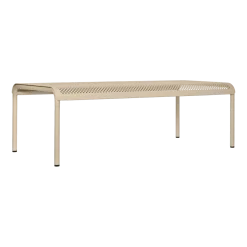 Table basse de jardin beige en acier électro-galvanisé 114x38cm Dapple - Ferm Living
