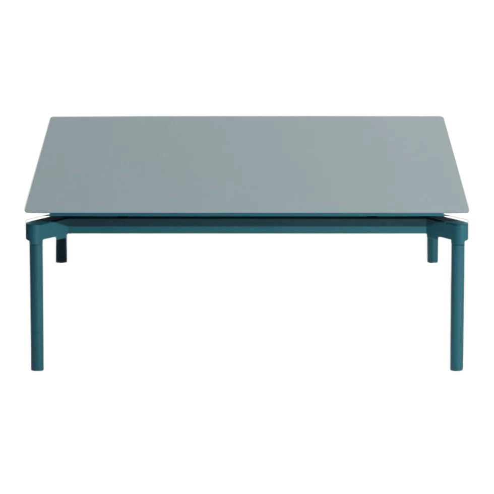 Table basse de jardin carrée bleu océan 70x70cm Fromme - Petite friture