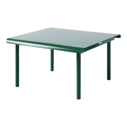 Table basse de jardin carrée en acier inoxydable vert mousse 75x75cm Patio - Tolix