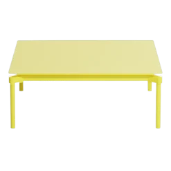 Table basse de jardin carrée jaune 70x70cm Fromme - Petite friture