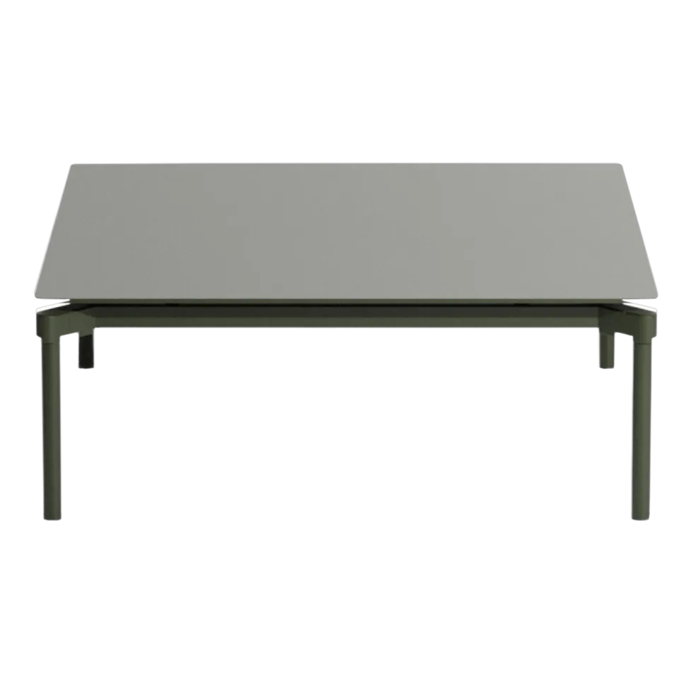 Table basse de jardin carrée vert bouteille 70x70cm Fromme - Petite friture