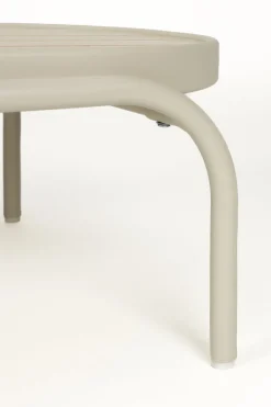 Table basse de jardin en aluminium beige et bois 110x62,5x32cm Vista - Zuiver