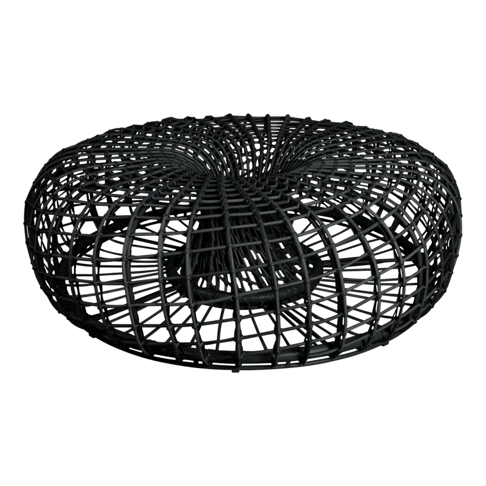 Table basse de jardin en cannage noir Nest - Cane-Line