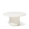 Table basse de jardin ronde en béton blanc antique 95cm Daisy - Business & Pleasure