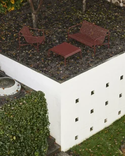 Table basse d'extérieur en acier grise Palissade - Hay