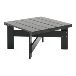 Table basse d'extérieur en pin laqué à l'eau noir 75,5 cm Crate - Hay