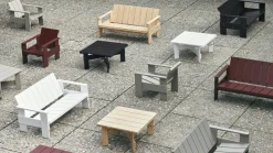 Table basse d'extérieur en pin laqué à l'eau noir 75,5 cm Crate - Hay