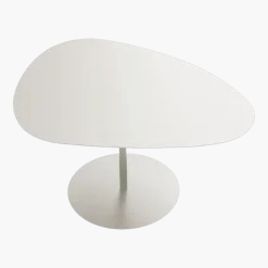 Table basse en acier blanc Galet n°2 - Matière Grise