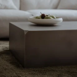 Table basse en acier inoxydable 100x63cm Raw - Metallbude