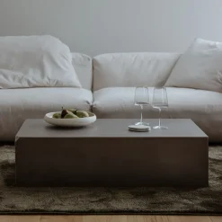 Table basse en acier inoxydable 100x63cm Raw - Metallbude