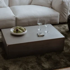 Table basse en acier inoxydable 100x63cm Raw - Metallbude
