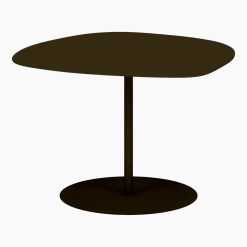 Table basse en acier mat bronze 37 cm Galet 03 - Matière Grise