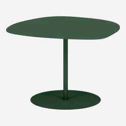 Table basse en acier mat olive 37 cm Galet 03 - Matière Grise