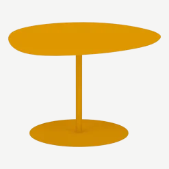 Table basse en acier mat safran 40 cm Galet 01 - Matière Grise