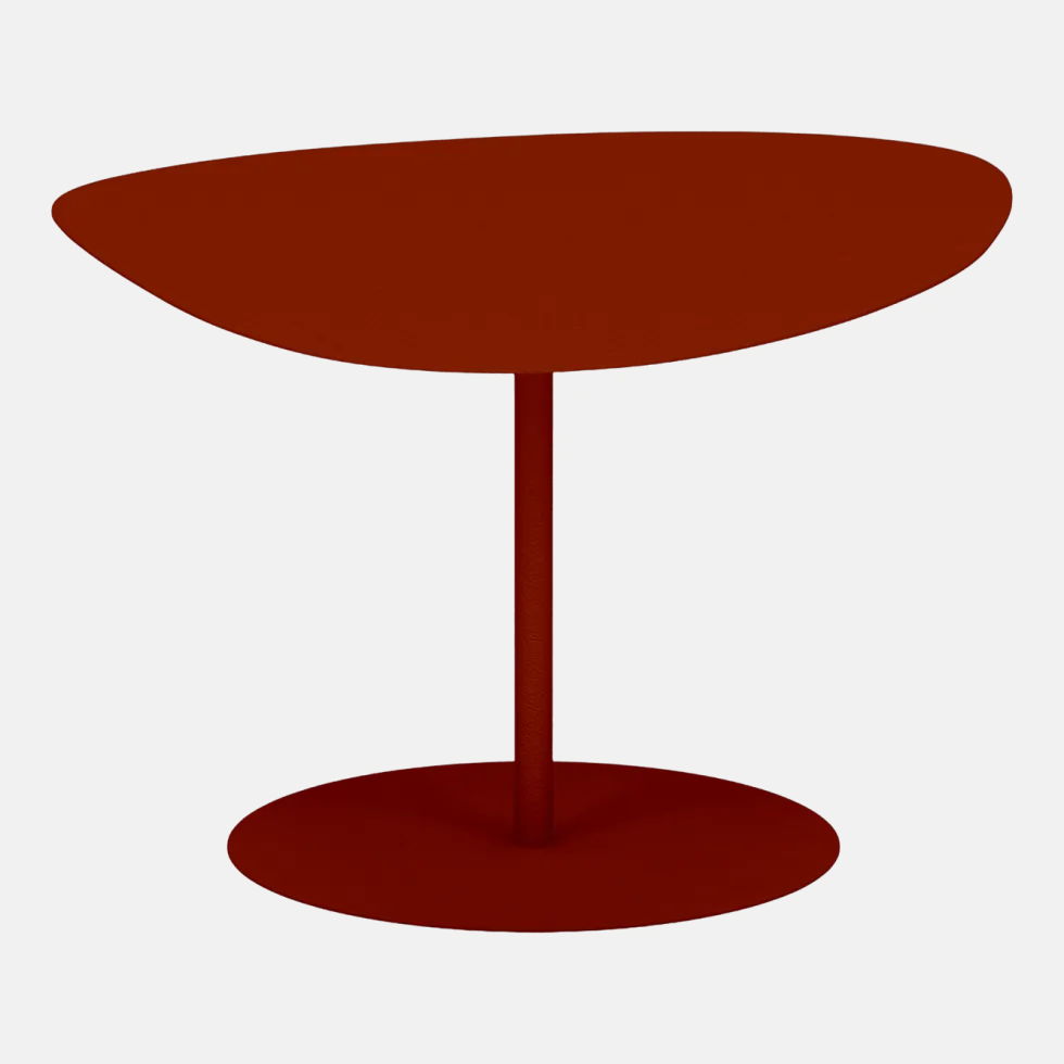 Table basse en acier mat terracotta 39 cm Galet 02 - Matière Grise