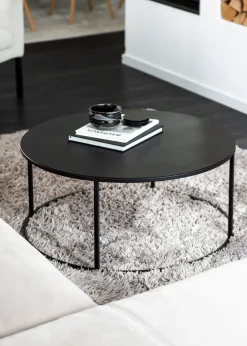 Table basse en acier noir 60x35cm Vesina X - Metallbude