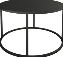 Table basse en acier noir 60x35cm Vesina X - Metallbude