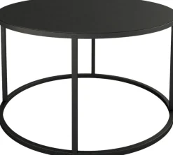 Table basse en acier noir 80x45cm Vesina X - Metallbude