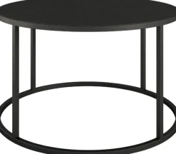 Table basse en acier noir 80x45cm Vesina X - Metallbude