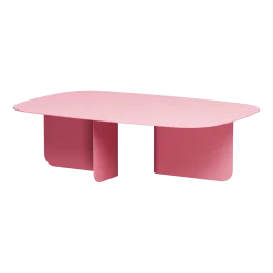 Table basse en acier pink lemonade 115x77cm Livia - Metallbude
