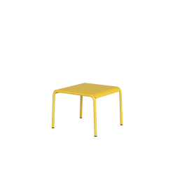 Table basse en acier thermolaqué inoxydable jaune 50x38cm Panorama - TIPTOE