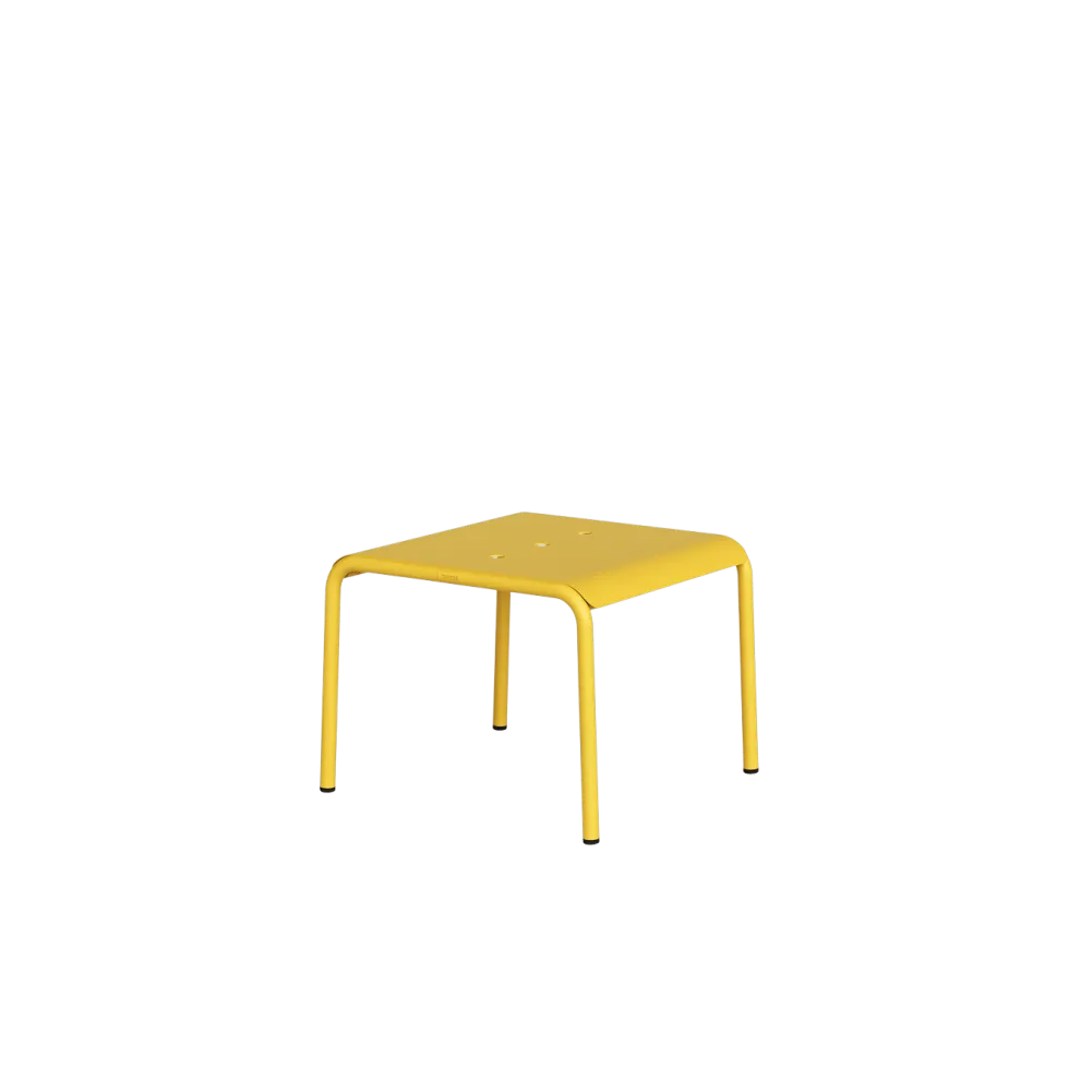 Table basse en acier thermolaqué inoxydable jaune 50x38cm Panorama - TIPTOE