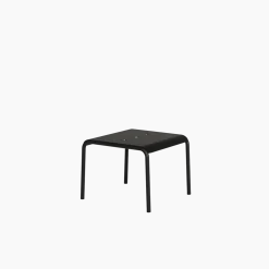 Table basse en acier thermolaqué inoxydable noir 50x38cm Panorama - TIPTOE