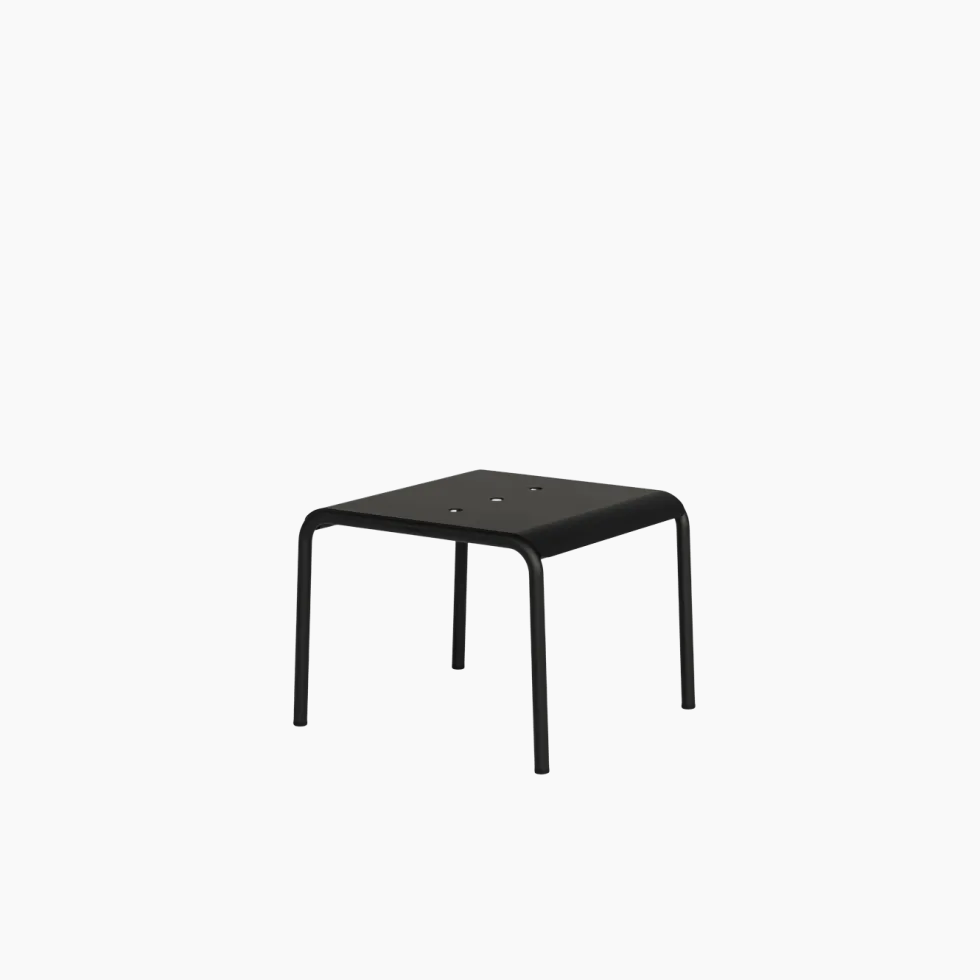 Table basse en acier thermolaqué inoxydable noir 50x38cm Panorama - TIPTOE