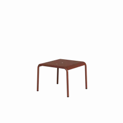 Table basse en acier thermolaqué inoxydable rouge brique 50x38cm Panorama - TIPTOE