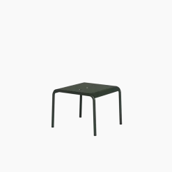 Table basse en acier thermolaqué inoxydable vert forêt 50x38cm Panorama - TIPTOE