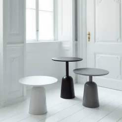 Table basse en acier warm grey Turn table Warm Grey - Normann Copenhagen