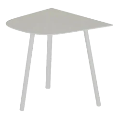 Table basse en aluminium blanc crème 56 x 38 cm Mosaiko - Fast Spa