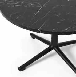Table basse en aluminium noir et en marbre 70 cm Lunar Marble - Normann Copenhagen