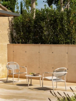 Table basse en aluminium thermolaqué dune blanche 60cm Lilo - Vincent Sheppard